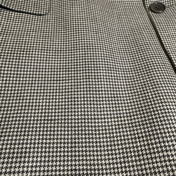 Coppley Ermenegildo Zegna Black Houndstooth Blazer SportCoat 46R Wool Silk Linen - Picture 4 of 14